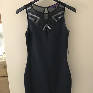 Bodycon black mini dress